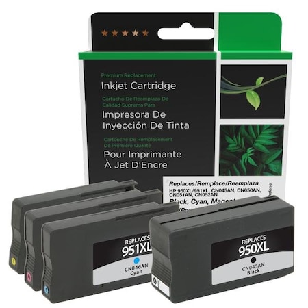 Clover Imaging Group Imaging Remanufactured High Yield Black, Cyan, Magenta, Yellow Ink Cartridges 118160